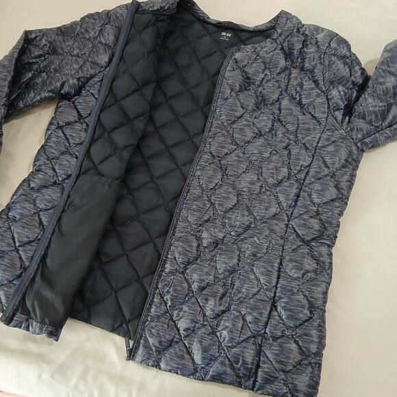 UNIQLO Women's XL Ultra-Light Packable Down Quilted Puffer Jacket Grey Full-Zip - Picture 1 of 12
